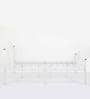 Metallika Metal Queen Size Bed in Ivory Finish