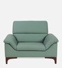 Bario Leatherette 1 Seater Sofa In Sage Green Colour