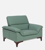 Bario Leatherette 1 Seater Sofa In Sage Green Colour