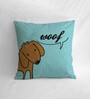 Canvas Cushion with Barking Dog Print