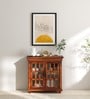 Barkston Sheesham Wood Compact Crockery Unit In Scratch Resistant Honey Oak Finish Barkston Sheesham Wood Compact Crockery Unit In Scratch Resistant Honey Oak Finish