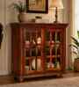 Barkston Sheesham Wood Compact Crockery Unit In Scratch Resistant Honey Oak Finish Barkston Sheesham Wood Compact Crockery Unit In Scratch Resistant Honey Oak Finish