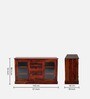 Barkston Sheesham Wood Crockery Unit In Honey Oak Finish