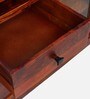 Barkston Sheesham Wood Crockery Unit In Honey Oak Finish