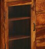 Barkston Sheesham Wood Crockery Unit In Honey Oak Finish