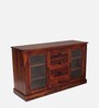 Barkston Sheesham Wood Crockery Unit In Honey Oak Finish