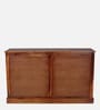 Barkston Sheesham Wood Crockery Unit In Honey Oak Finish