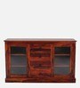 Barkston Sheesham Wood Crockery Unit In Honey Oak Finish