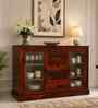 Barkston Sheesham Wood Crockery Unit In Honey Oak Finish