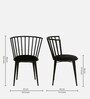 Barnett Metal Cafe Chair in Black Colour