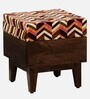 Baro Solid Seating Stool (Set Of 2) In Walnut Finish