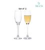 Barone 190 ml Tulip Glass Set of 2 Elegant and Stylish Long Stem Champagne Flutes | Crystal Champagne Premium Glass, Unique Wine Glass