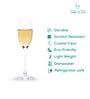 Barone 190 ml Tulip Glass Set of 4 Elegant and Stylish Long Stem Champagne Flutes | Crystal Champagne Premium Glass, Unique Wine Glass