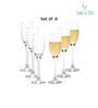 Barone 190 ml Tulip Glass Set of 6 Elegant and Stylish Long Stem Champagne Flutes | Crystal Champagne Premium Glass, Unique Wine Glass