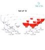 Barone 490 ml Wine Glass Set of 12 from Brazil | Crystal Red & White Wine Glasses for Home, Bar, Parties | Elegant Stemware for Cabernet, Pinot Noir, Chardonnay & More