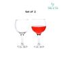 Barone 490 ml Wine Glass Set of 2 from Brazil | Crystal Red & White Wine Glasses for Home, Bar, Parties | Elegant Stemware for Cabernet, Pinot Noir, Chardonnay & More
