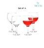 Barone 490 ml Wine Glass Set of 4 from Brazil | Crystal Red & White Wine Glasses for Home, Bar, Parties | Elegant Stemware for Cabernet, Pinot Noir, Chardonnay & More