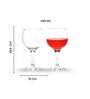 Barone 490 ml Wine Glass Set of 6 from Brazil | Crystal Red & White Wine Glasses for Home, Bar, Parties | Elegant Stemware for Cabernet, Pinot Noir, Chardonnay & More