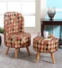 Barrel Chair & Stool in Natural Finish