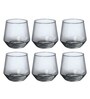 Barrel Transparent 300 ML Glass (Set of 6) Whiskey Glasses