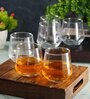 Barrel Transparent 300 ML Glass (Set of 6) Whiskey Glasses