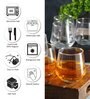 Barrel Transparent 300 ML Glass (Set of 6) Whiskey Glasses