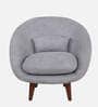Barret Fabric 1 Seater Sofa In Grey Color