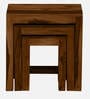 Barret Sheesham Wood Nest Of Tables In Provincial Teak Finish