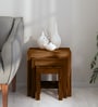 Barret Sheesham Wood Nest Of Tables In Provincial Teak Finish
