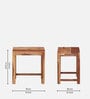 Barret Sheesham Wood Nest Of Tables In Scratch Resistant Rustic Teak Finish