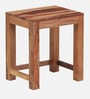 Barret Sheesham Wood Nest Of Tables In Scratch Resistant Rustic Teak Finish