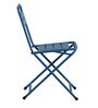 Bartles Metal Outdoor Table Set with 2 Chairs in Blue Colour