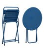 Bartles Metal Outdoor Table Set with 2 Chairs in Blue Colour