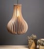 Oval Barua Black Wooden Hanging Light