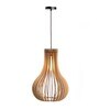 Oval Barua Black Wooden Hanging Light