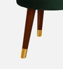 Basal Velvet Seating Stool In Green Colour