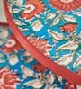 Basant Solid Wood Nest of Tables in Blue & Red Finish (Set Of 2)