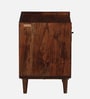Basel Sheesham Wood Bedside Table in Scratch Resistant Provincial Teak Finish With Drawer