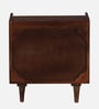 Basel Sheesham Wood Bedside Table in Scratch Resistant Provincial Teak Finish With Drawer