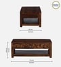 Basel Sheesham Wood Coffee Table in Scratch Resistant Provincial Teak Finish With 2 Drawers
