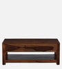 Basel Sheesham Wood Coffee Table in Scratch Resistant Provincial Teak Finish With 2 Drawers