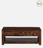 Basel Sheesham Wood Coffee Table in Scratch Resistant Provincial Teak Finish With 2 Drawers