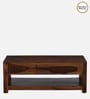 Basel Sheesham Wood Coffee Table in Scratch Resistant Provincial Teak Finish With 2 Drawers