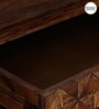 Basel Sheesham Wood Coffee Table in Scratch Resistant Provincial Teak Finish With 2 Drawers
