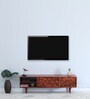 Basel Sheesham Wood TV Console in Scratch Resistant Honey Oak Finish