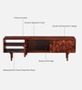 Basel Sheesham Wood TV Console in Scratch Resistant Honey Oak Finish