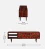 Basel Sheesham Wood TV Console in Scratch Resistant Honey Oak Finish