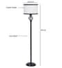 Basic Iron Floor Lamp  with Cotton Shade (Black & Multicolor)