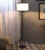 Basic Iron Floor Lamp  with Cotton Shade (Black & Multicolor)