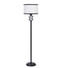 Basic Iron Floor Lamp  with Cotton Shade (Black & Multicolor)
